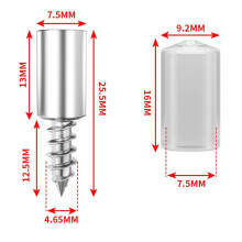 Self-tapping screws for cabinet brackets 20 pcs