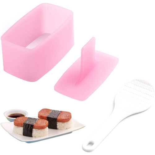 Musubi Maker Press with Rice Paddle 2 Pack Pink