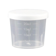 Transparent white measurement cup 50ml