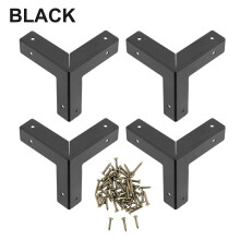 Box Corner Protectors Black 33mm 4 Pieces