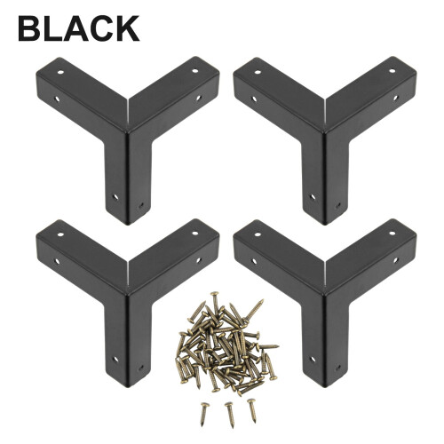Box Corner Protectors Black 33mm 4 Pieces