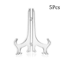 Folding Tray Bracket Rack Transparent 5 pcs 3 inches