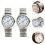 LEEYNEER quartz armbåndsur med lysende store tal, 2 stk. 6