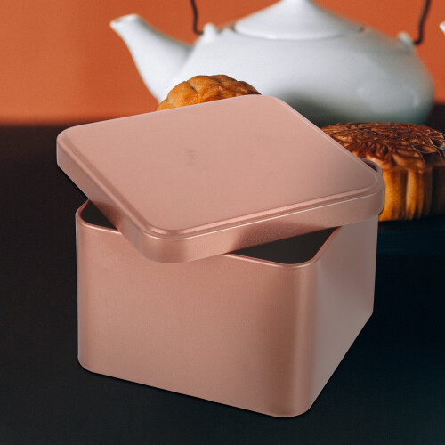 Coffee Tin Metal Jar Small Kitchen Tea Canister with Lid 2