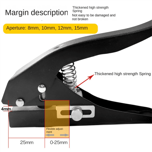 Ronde perforator van 12 mm, handzaam, voor identiteitskaarten 1