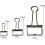 Retro metalen bindclip, antiek messing, groot, 10 stuks 3