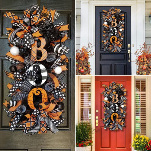 Halloween wreath front door decoration 1 piece 1