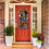 Halloween wreath front door decoration 1 piece 3