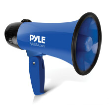 Pyle portable megaphone speaker with siren mode blue