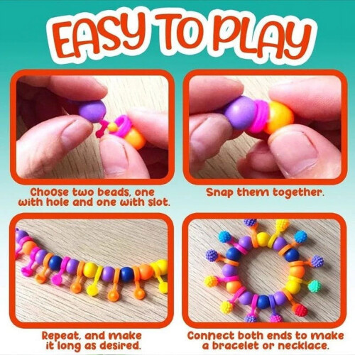 Kids' jewelry making beads educational craft beads 100 pcs 2