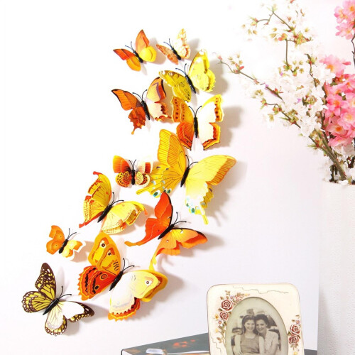 MarinaVida butterfly refrigerator magnet stickers 12 pcs