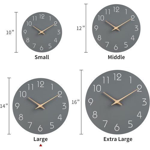Wall Clock Battery Operated Silent Minimalist Rose Gold10 1