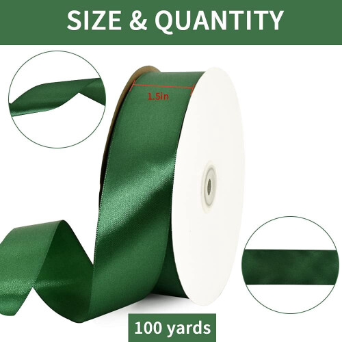 Rood satijnen lint, 40 mm x 100 yards 1