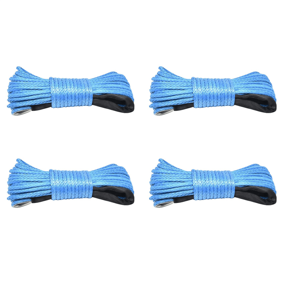Electric Winch Rope Nylon 4 Pcs 6Mm15m 7700 Lbs 9370362028648