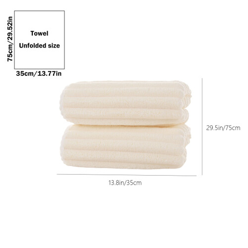 Solid Color Coral Fleece Face Towel 13.7x29.5 Inches 2