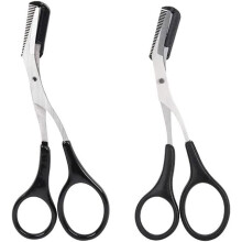 Eyebrow Trimmer Scissors with Comb 2PCS