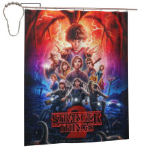 Stranger Things shower curtain 66x72 in with hooks