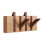 Natural Wood Wall-Mounted Coat Rack with 4 Flip Hooks 1