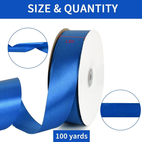 Rood satijnen lint, 40 mm x 100 yards 1