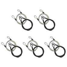 Security Cable Lock Braided Steel 100 cm 5 Pack