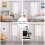 White sheer curtains grommet top 2 panels 52" x 63" 6