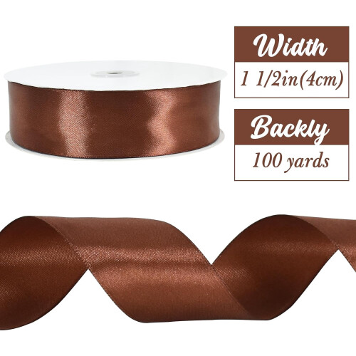 Rood satijnen lint, 40 mm x 100 yards 1