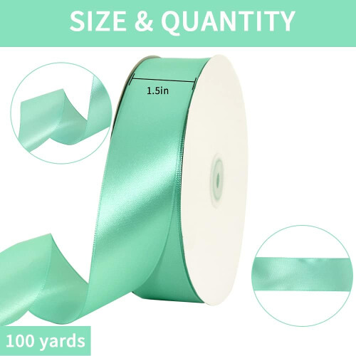 Rood satijnen lint, 40 mm x 100 yards 1