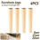 Solid Oak Wood Sofa Legs with Metal Plate 4 pcs 1