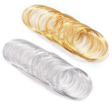Memory Wire for Bracelet Making Gold Silver Tone 200 Loops
