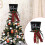 Christmas Tree Top Hat with Red Lattice Bow 1