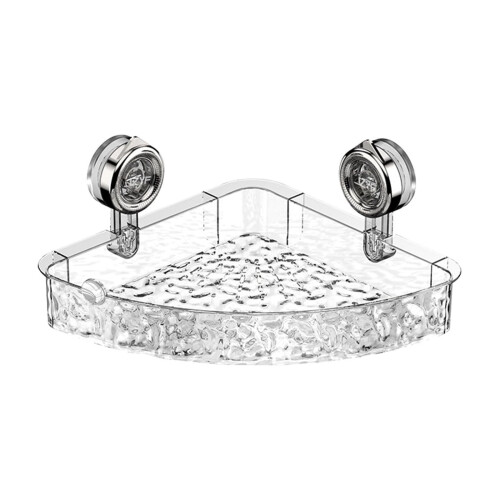 MERILER clear no-drill wall caddy with glacier pattern, 1