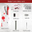 Mini cordless handheld sewing machine white red 5