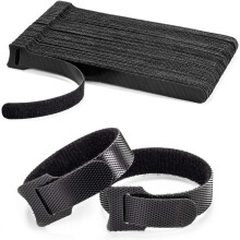 OneLeaf reusable cable ties black 6-inch 80 pcs