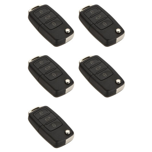 5X 3 Button Replacement Keyless Entry Remote Car Flip Key Shell Fob Case for  Beetle