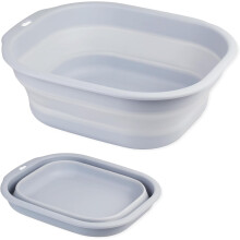 Collapsible Wash Basin Set of 2 Light Blue
