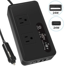 200W Car Inverter 12V to 110V AC Power Inverters USB Charger Adapter Car Plug Converter with LED Screen US Plug