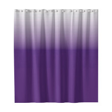 Grey Purple Gradient Polyester Shower Curtain 180x180cm