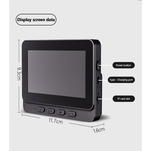 Ασύρματο κουδούνι βίντεο AIMOONSA 1080P με οθόνη 4,3", IP65, αμφίδρομη θυροτηλεόραση, 2