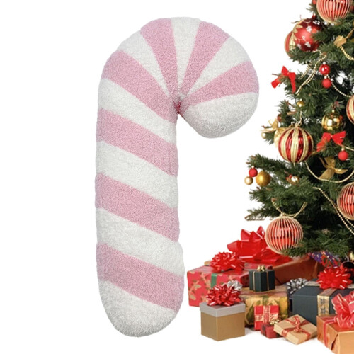 Candy Cane Pillow Pink Holiday Decor 1 Piece