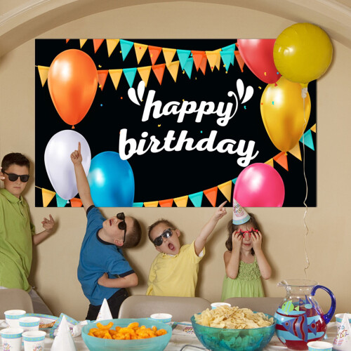 Happy Birthday Banner Cloth Decoration 1 Pack 1
