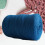 Blue chunky knitting yarn for blankets and cushions 6