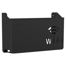 Wall Mount WiFi Router Shelf Black