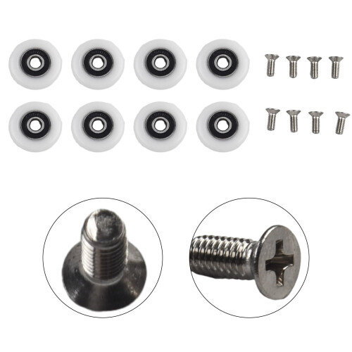 Shower Door Roller Wheel 25mm Diameter 8 Pack 1