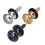 Guitar Ukulele Mandolin Strap Button Locks Black Gold 7
