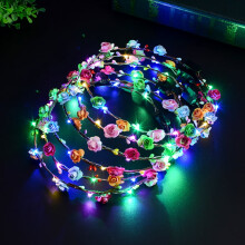 LED Flower Headband for Women Girls 10 Lights