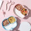 Homeer Kids Tableware Set Non-Slip Suction Plate with Lid 7