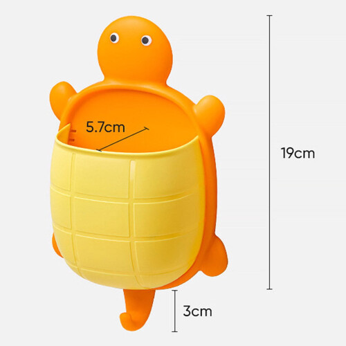 Turtle-shaped wall-mounted storage box with multiple 2