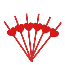 Valentine's Day red heart paper decorations 24 pcs