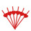 Valentine's Day red heart paper decorations 24 pcs 1