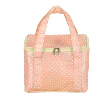 Isolierte Lunchbox, isolierte Kühltasche aus Canvas mit Streifenmuster, Picknicktasche, Thermotasche für unterwegs